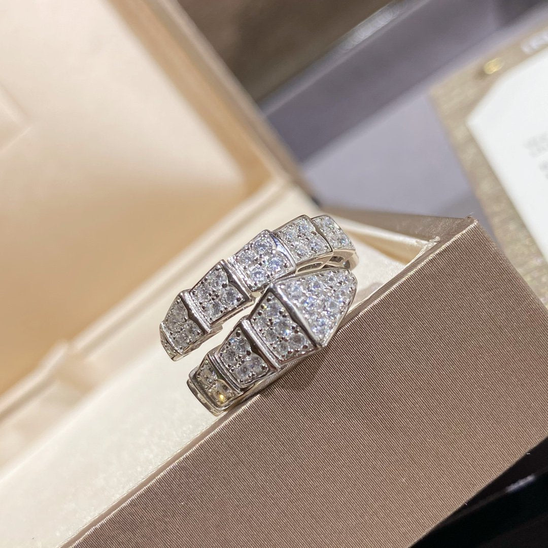 [Kincade Jewelrys] BAGUE SERPENTI ARGENT PAVÉ DIAMANTS