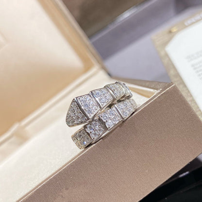 [Kincade Jewelrys] BAGUE SERPENTI ARGENT PAVÉ DIAMANTS