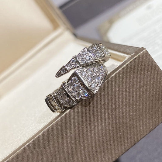 [Kincade Jewelrys] GRANDE BAGUE SERPENTI EN ARGENT PAVÉ DE DIAMANTS