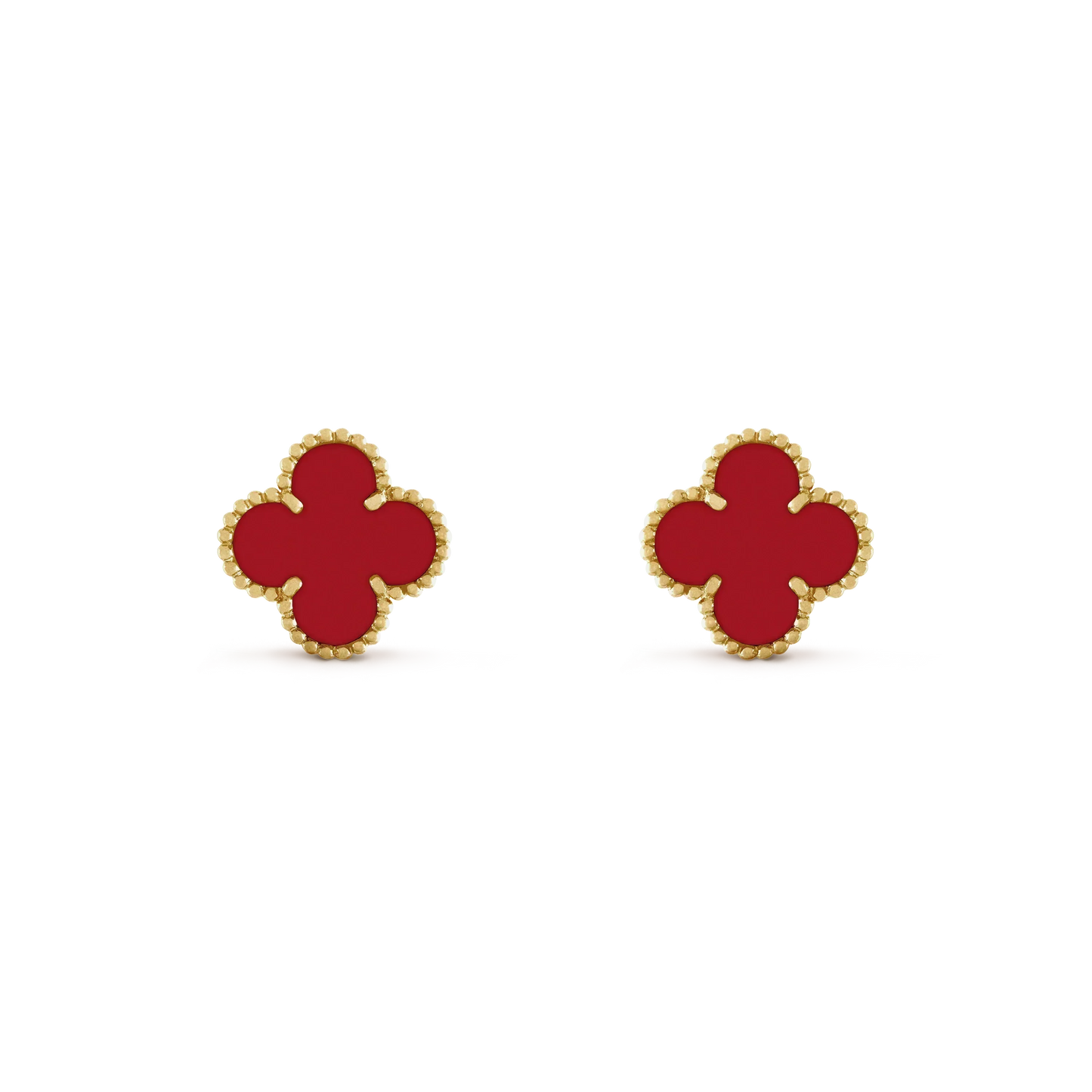 [Kincade Jewelrys]Boucles d'oreilles Clover Mini 9,5 mm en cornaline