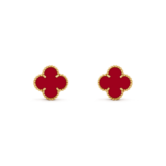 [Kincade Jewelrys]Boucles d'oreilles Clover Medium 1 Motif Cornaline