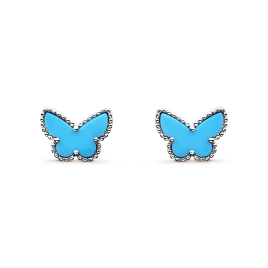 [Kincade Jewelrys]Boucles d'oreilles papillon turquoise en argent
