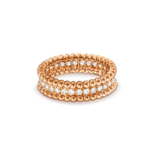 [Kincade Jewelrys] BAGUE PERLEE DIAMANT OR ROSE