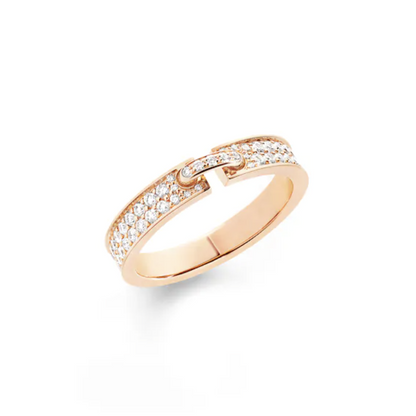[Kincade Jewelrys] BAGUE ALLIANCE LIENS VIDENCE PAVÉE DIAMANTS 4 MM