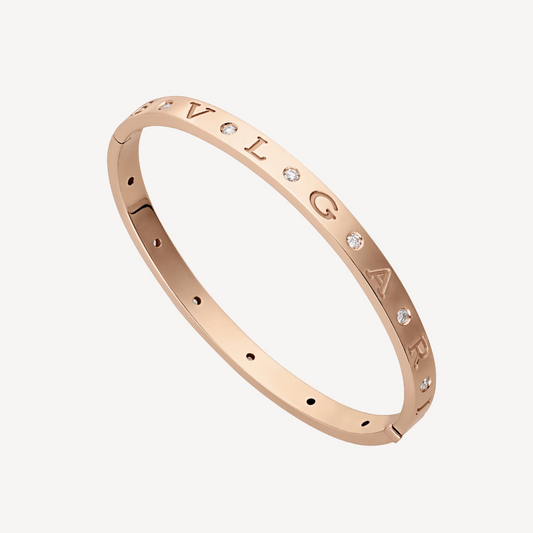 [Kincade Jewelrys] BRACELET ZERO 1 OR ROSE 12 DIAMANTS