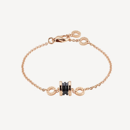 [Kincade Jewelrys] BRACELET ZERO 1 EN OR ROSE DOUX ET CÉRAMIQUE NOIRE