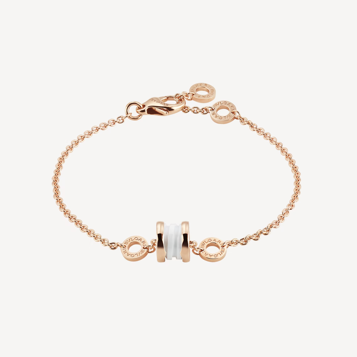 [Kincade Jewelrys] BRACELET ZERO 1 EN OR ROSE DOUX ET CÉRAMIQUE BLANCHE