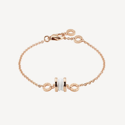 [Kincade Jewelrys] BRACELET ZERO 1 EN OR ROSE DOUX ET CÉRAMIQUE BLANCHE
