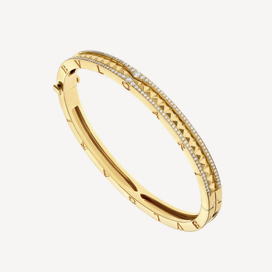 [Kincade Jewelrys] BRACELET ZERO 1 SPIRALE ET PAVÉ DE DIAMANTS EN OR