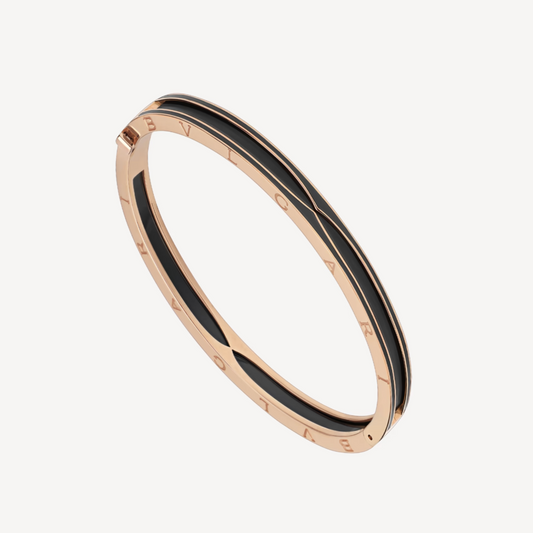 [Kincade Jewelrys] BRACELET ZERO 1 EN OR ROSE AVEC CÉRAMIQUE NOIRE MATTE