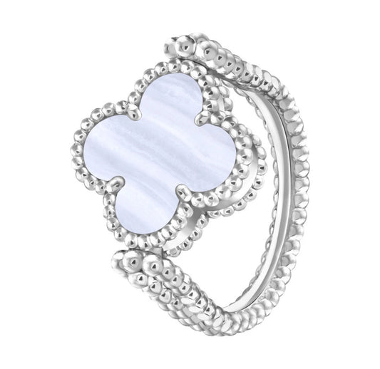 [Kincade Jewelrys] BAGUE EN OR ROSE CLOVER RIVERSIBLE