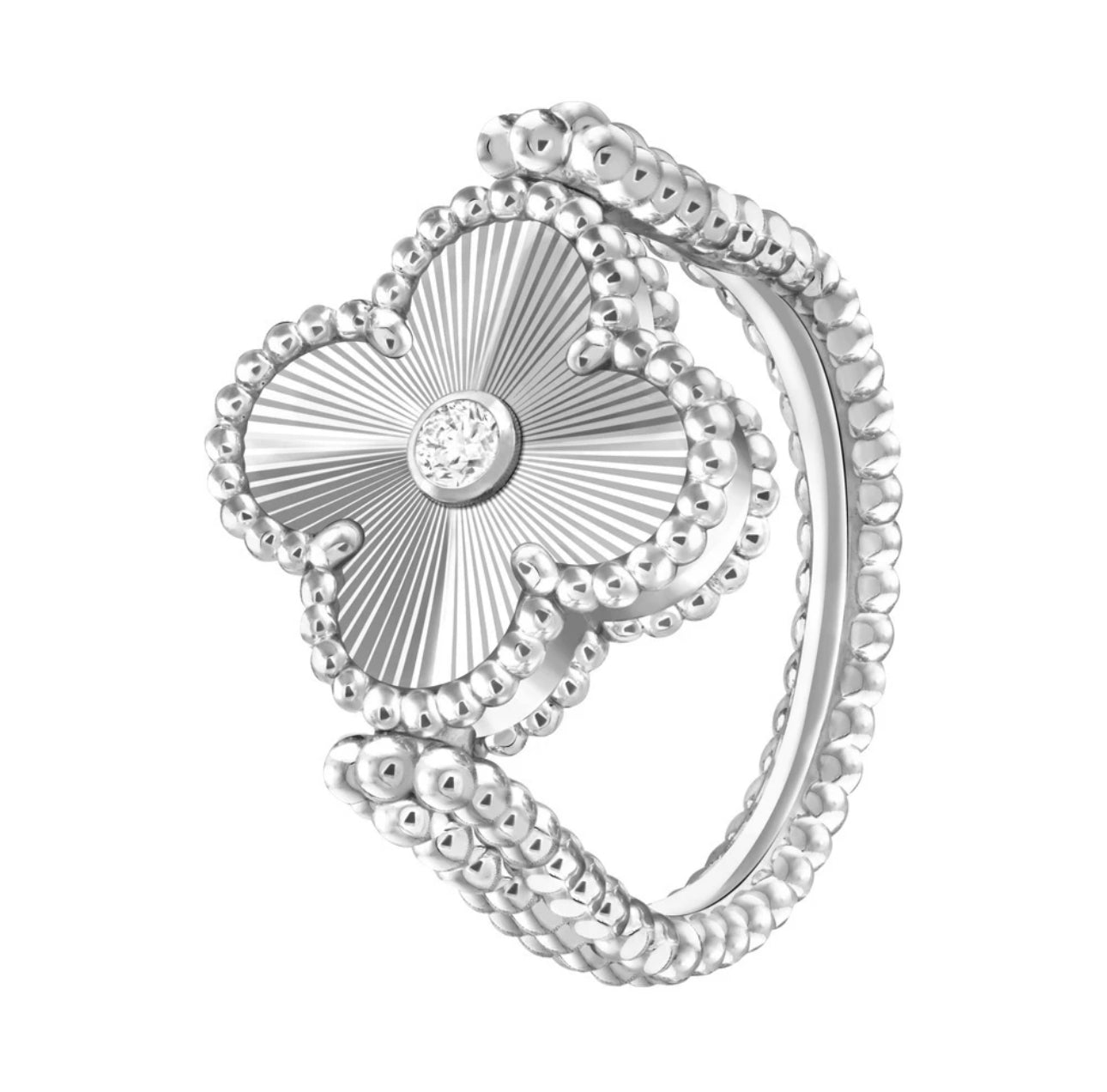 [Kincade Jewelrys] BAGUE EN OR ROSE CLOVER RIVERSIBLE