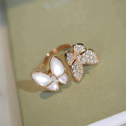 [Kincade Jewelrys] BAGUE PAPILLON DOUBLE DIAMANT