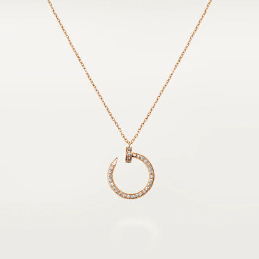 [Kincade Jewelrys] COLLIER JUSTE OR ROSE DIAMANTS 