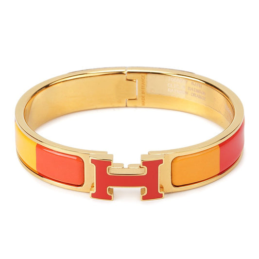 [Kincade Jewelrys] Bracelet H en céramique arc-en-ciel orange