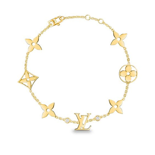 [Kincade Jewelrys] BRACELET EN OR 7 MOTIFS ÉTOILE ET SOLEIL