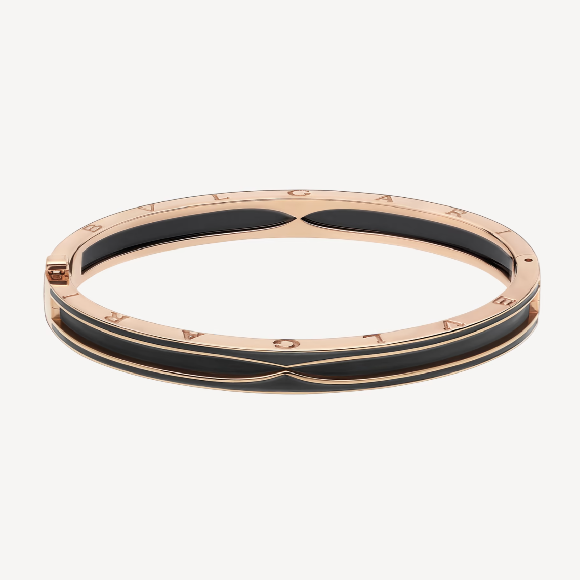 [Kincade Jewelrys] BRACELET ZERO 1 EN OR ROSE AVEC CÉRAMIQUE NOIRE MATTE