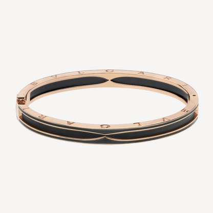 [Kincade Jewelrys] BRACELET ZERO 1 EN OR ROSE AVEC CÉRAMIQUE NOIRE MATTE