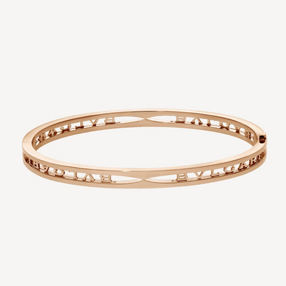[Kincade Jewelrys] BRACELET ZERO 1 SPIRAL LOGO OR ROSE