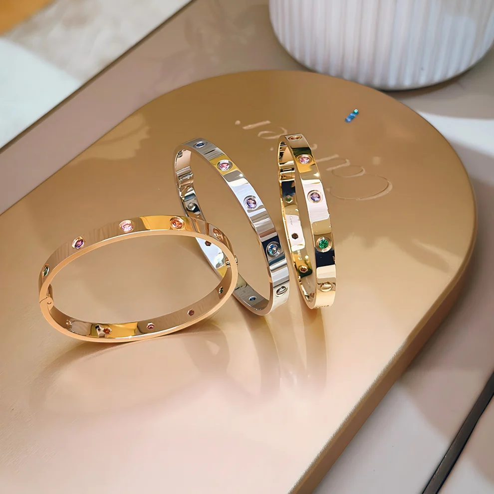[Kincade Jewelrys]2026 RAINBOW LOVE BRACELET 6.1MM 10 DIAMONDS