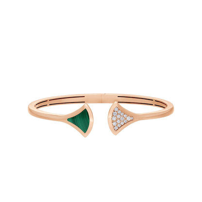 [Kincade Jewelrys] BRACELET DREAM OUVERT MALACHITE OR ROSE