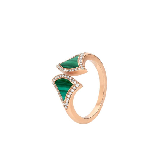 [Kincade Jewelrys] BAGUE OUVERTE DREAM MALACHITE DIAMANT