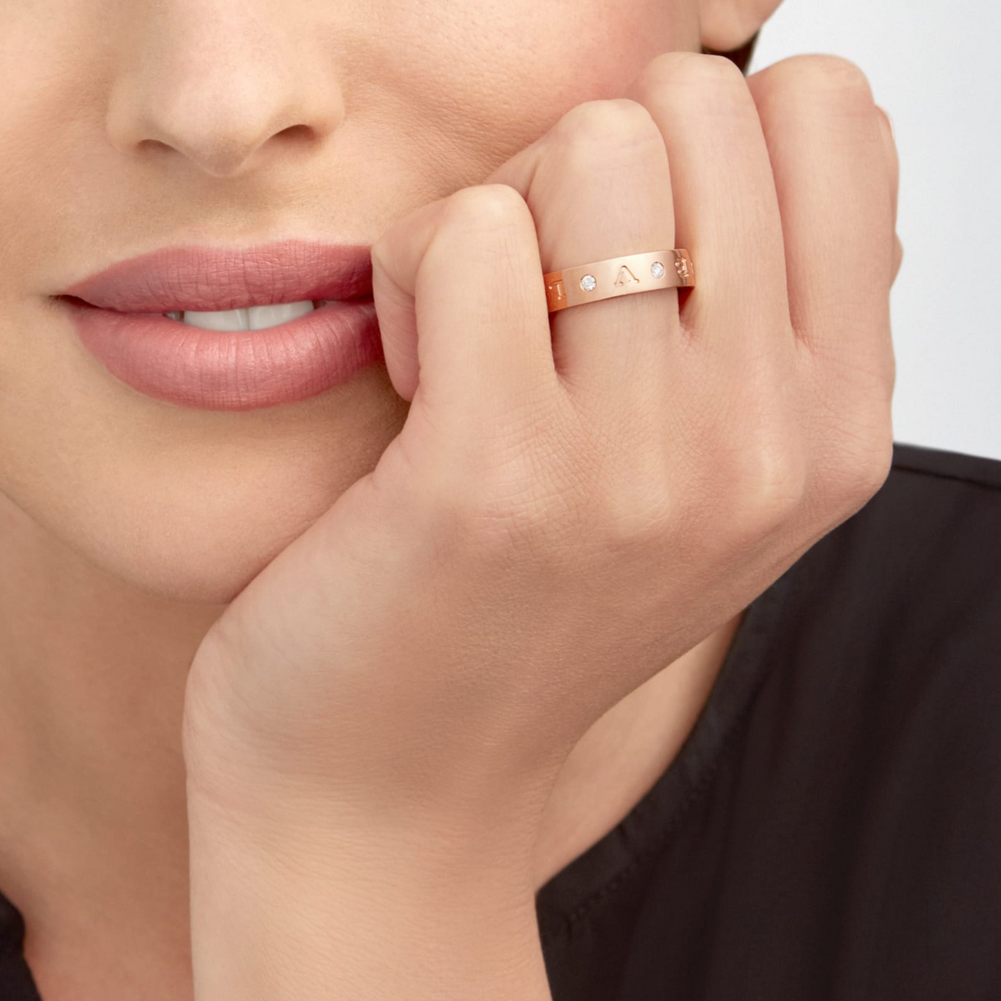 [Kincade Jewelrys] ZERO 1 ESSENTIAL BAGUE EN OR ROSE AVEC DIAMANTS