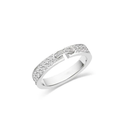 [Kincade Jewelrys] BAGUE ALLIANCE LIENS VIDENCE PAVÉE DIAMANTS 4 MM