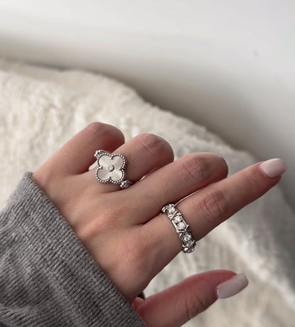 [Kincade Jewelrys] BAGUE EN OR ROSE CLOVER RIVERSIBLE