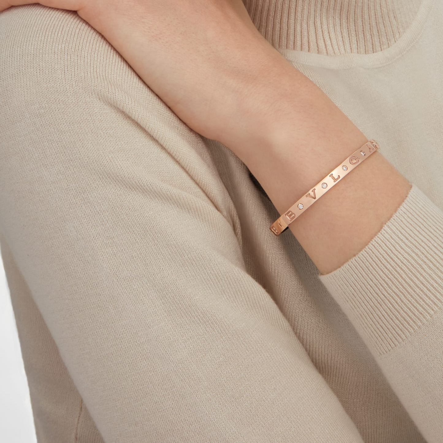 [Kincade Jewelrys]ZERO 1 PINK GOLD 12 DIAMONDS BRACELET