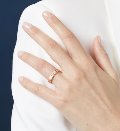 [Kincade Jewelrys] BAGUE ALLIANCE LIENS VIDENCE DIAMANT 4 MM