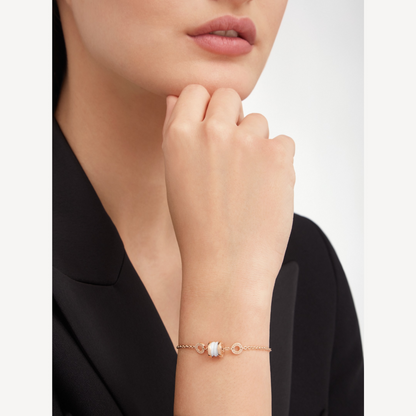 [Kincade Jewelrys] BRACELET ZERO 1 EN OR ROSE DOUX ET CÉRAMIQUE BLANCHE