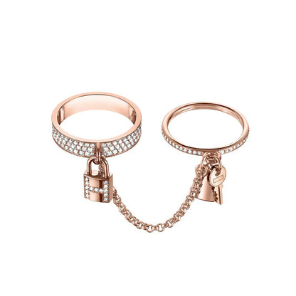 [Kincade Jewelrys]HM KELLY CLOCHETTE DOUBLE RING IN  WITH DIAMONDS