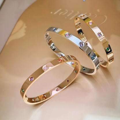 [Kincade Jewelrys]2026 RAINBOW LOVE BRACELET 6.1MM 10 DIAMONDS