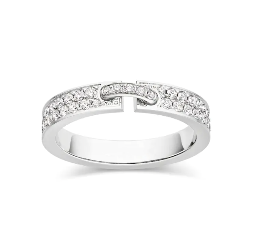 [Kincade Jewelrys] BAGUE ALLIANCE LIENS VIDENCE PAVÉE DIAMANTS 4 MM