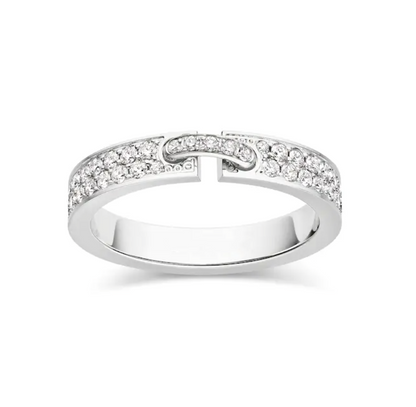 [Kincade Jewelrys] BAGUE ALLIANCE LIENS VIDENCE PAVÉE DIAMANTS 4 MM