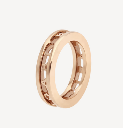 [Kincade Jewelrys]ZERO 1 ONE-BAND WITH OPENWORK LOGO SPIRAL RING