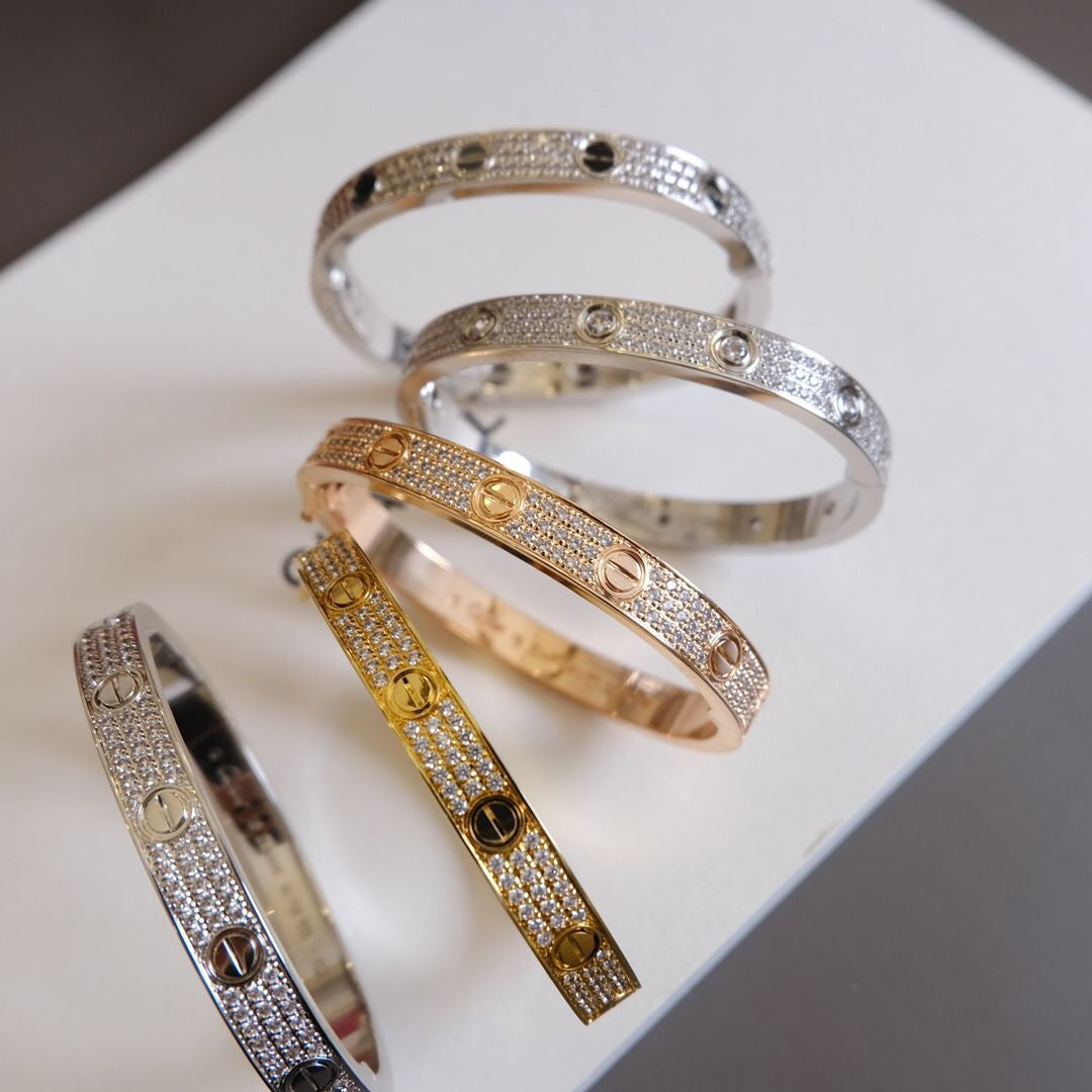 [Kincade Jewelrys] Bracelet Love 6,1 mm pavé de diamants 