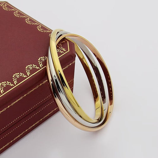 [Kincade Jewelrys]Classic three-ring three-color bracelet