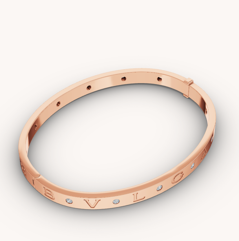 [Kincade Jewelrys]ZERO 1 PINK GOLD 12 DIAMONDS BRACELET