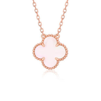 [Kincade Jewelrys] Collier à fleur unique en nacre rose Clover 15 mm