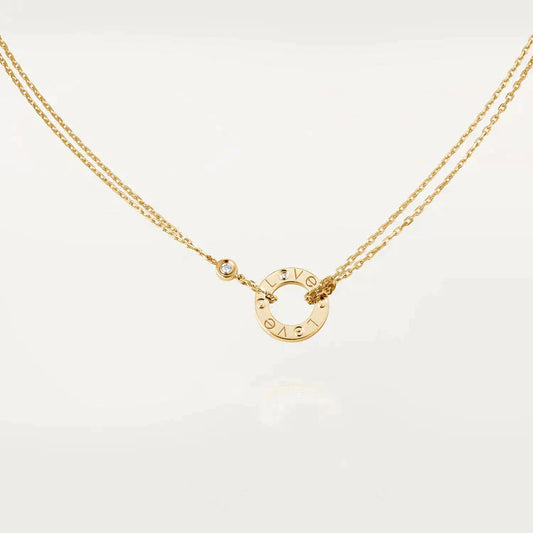 [Kincade Jewelrys] COLLIER LOVE 16MM 2 DIAMANTS
