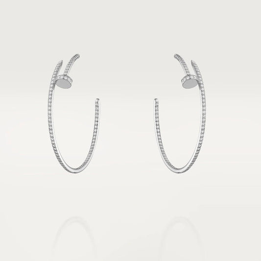 [Kincade Jewelrys]Boucles d'oreilles JUSTE entièrement serties de diamants 1,8 mm