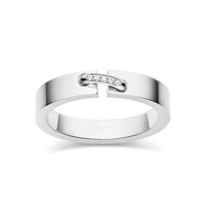 [Kincade Jewelrys] BAGUE ALLIANCE LIENS VIDENCE DIAMANT 4 MM