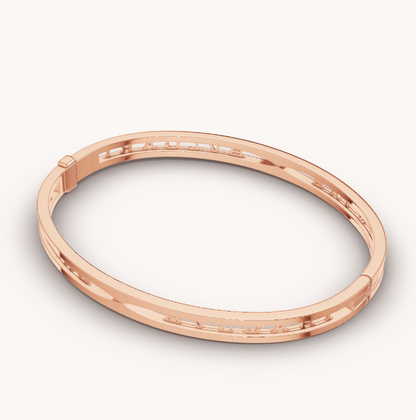 [Kincade Jewelrys] BRACELET ZERO 1 SPIRAL LOGO OR ROSE