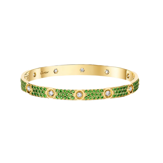 [Kincade Jewelrys]2026 PAVE GEMSTONE LOVE BRACELET 6.1MM 10 DIAMONDS