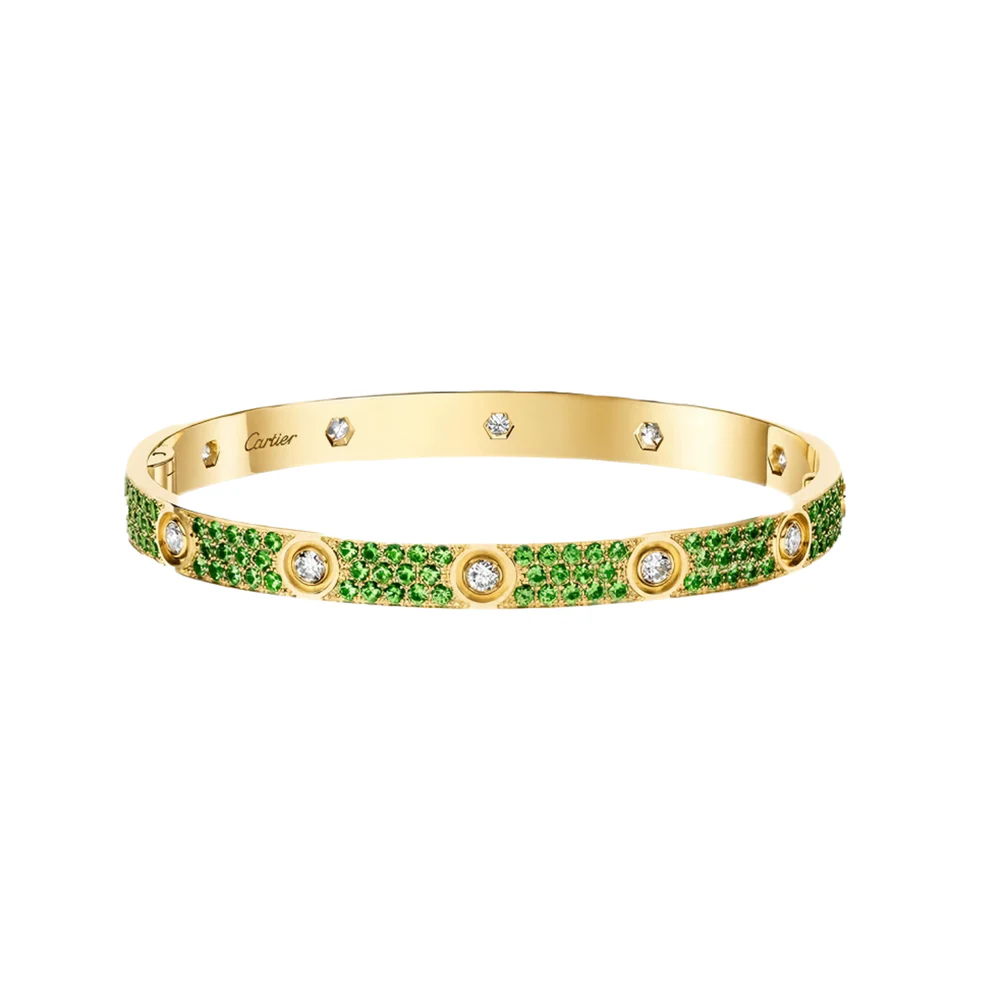 [Kincade Jewelrys]2026 PAVE GEMSTONE LOVE BRACELET 6.1MM 10 DIAMONDS