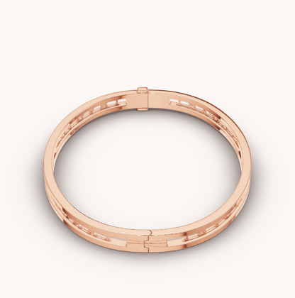 [Kincade Jewelrys] BRACELET ZERO 1 SPIRAL LOGO OR ROSE