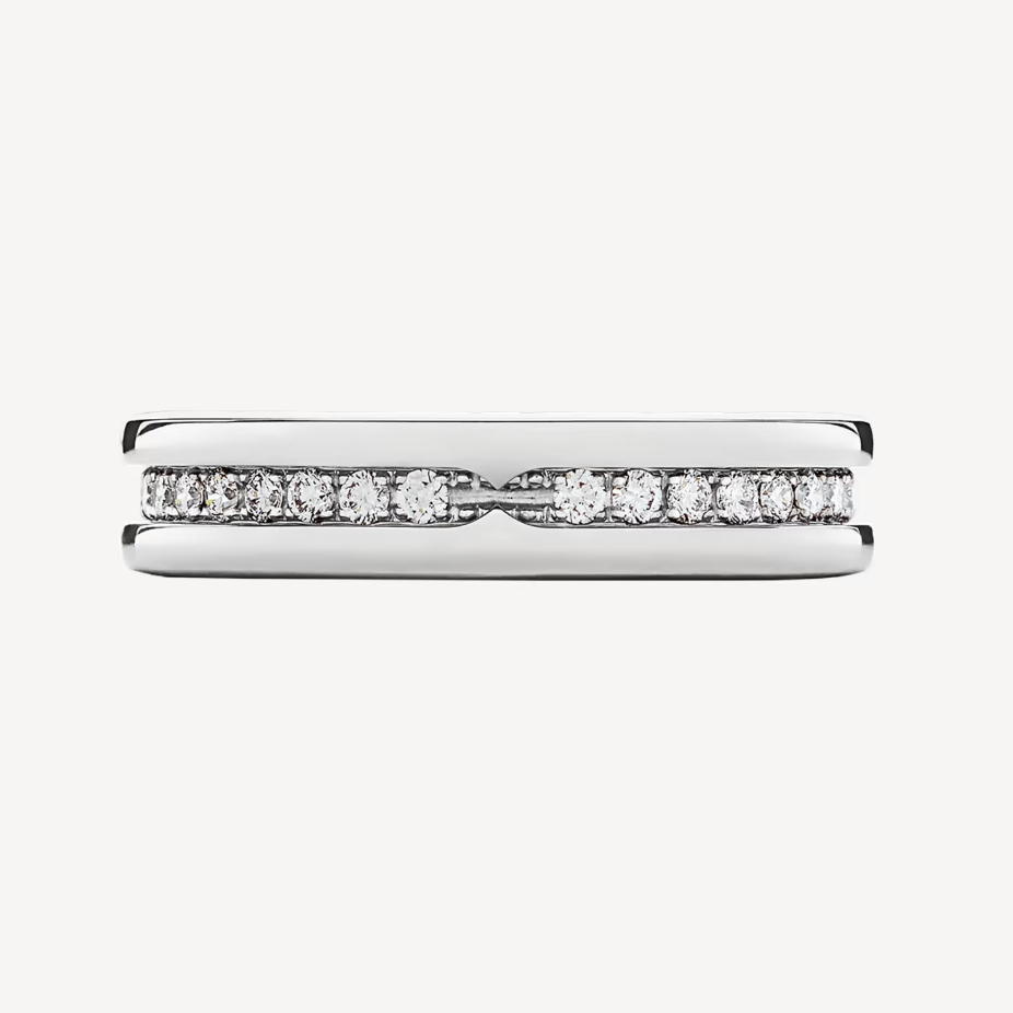 [Kincade Jewelrys]ZERO 1 ONE-BAND PAVED DIAMONDS ON THE SPIRAL RING