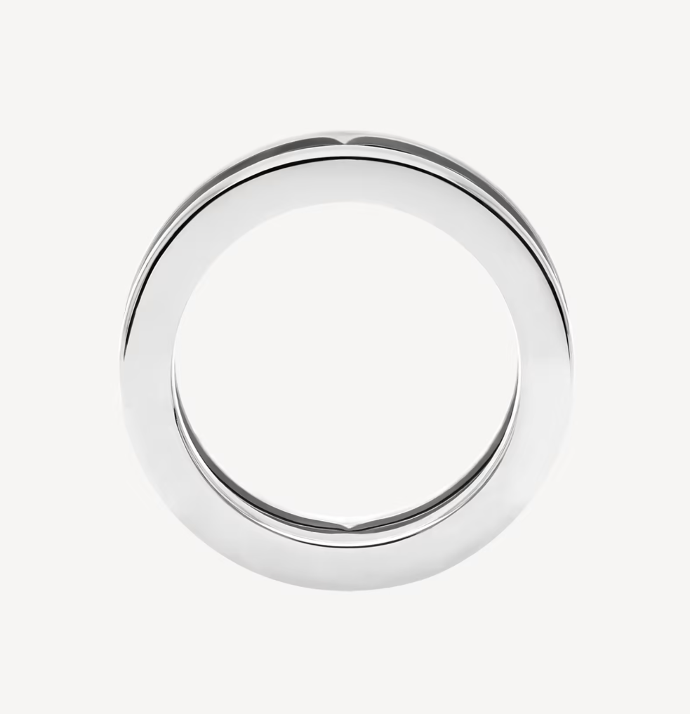 [Kincade Jewelrys]ZERO 1 ONE-BAND WITH OPENWORK LOGO SPIRAL RING